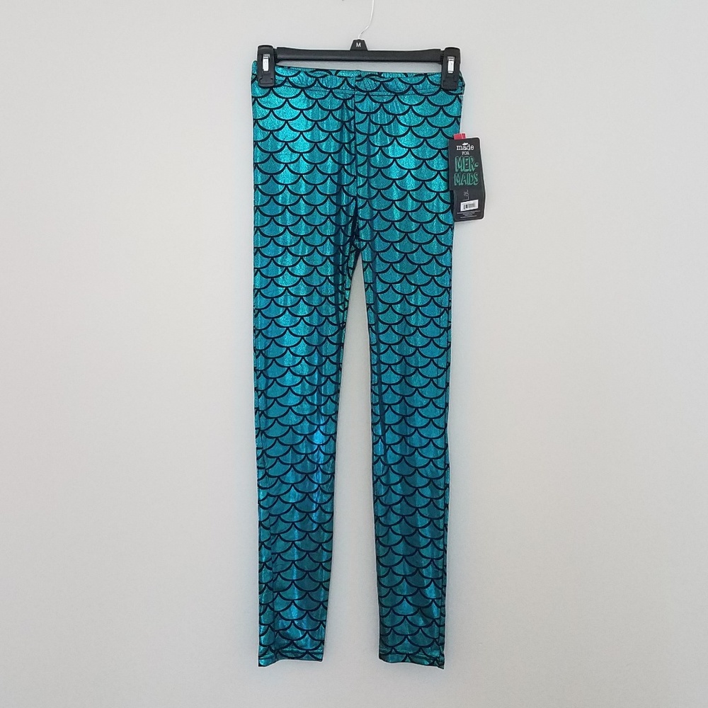 NWT LOL teal metallic mermaid leggings small